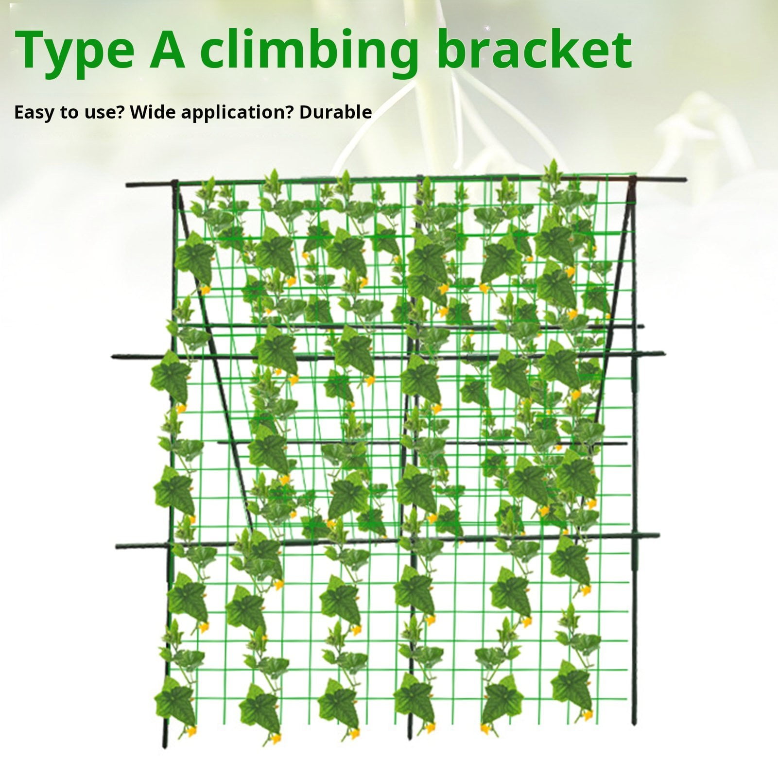 Homerr Cucumber Trellis Plastic-coated Steel Pipe A-Frame Cucumber Trellis Plastic-Coated Steel Pipes Plant Growth Support Trellis Easy Installation Complete Plant Support Frame