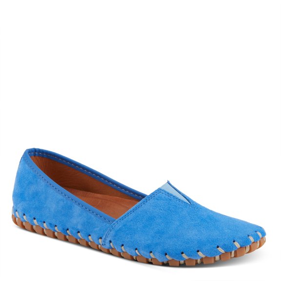 Spring Step Women's Kathaleta Premium Leather Slip-On Moccasin Shoes – Comfortable Flat Ladies Shoes with Removable Insole, Rubber Sole & Elegant Stitch Detailing
