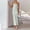 Mint Green, variant on Woman Dress Summer Boho Solid Print Crew Neck Long Dress Casual Slim Fit Sleeveless Beach Dress