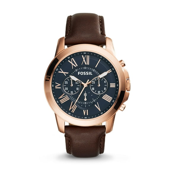 Fossil Men's Grant Chronograph Leather Strap Watch