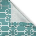 thumbnail image 3 of Ambesonne Turquoise Kitchen Curtains, Retro Squares Design, 55"x45", Teal and White, 3 of 3