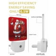 thumbnail image 3 of Christmas Night Lights Auto Sensor Santa Claus Bells Plug-in LED Nightlights Dusk to Dawn for Living Room, Bedroom, Bathroom, Hallway, Stairways Wall Decor, Red Snowflake Merry Christmas Night Light, 3 of 9