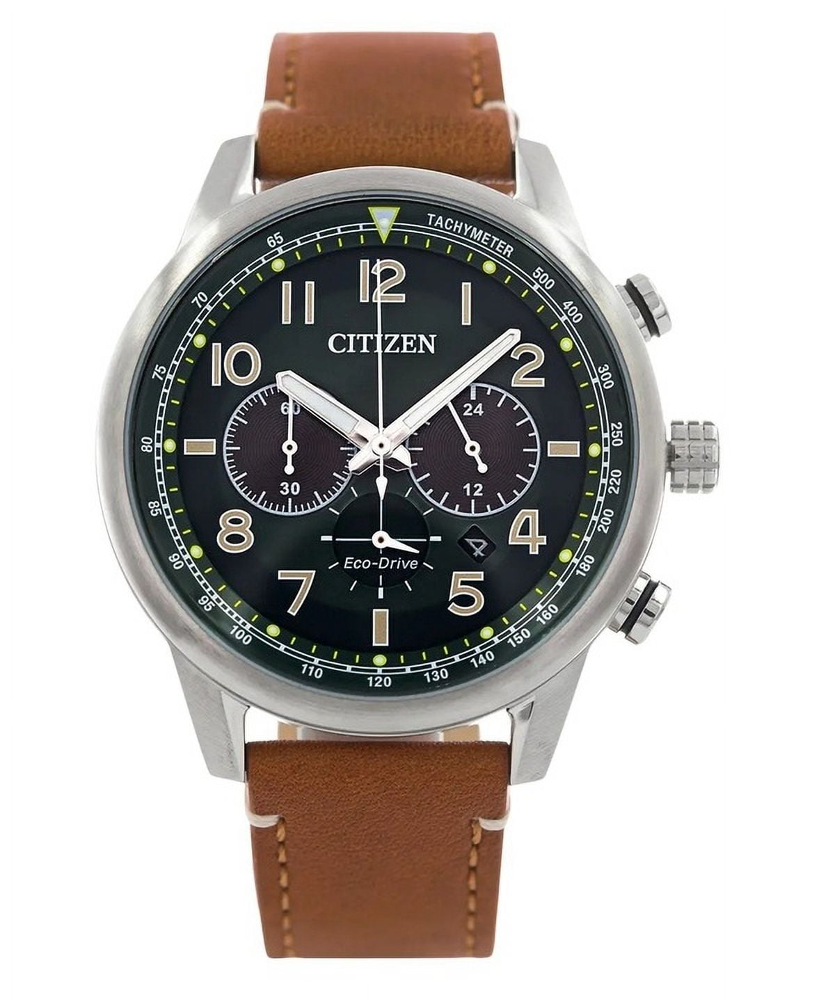 Citizen Eco-Drive Chronograph Green Dial Men's Watch CA4455-86X
