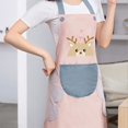 thumbnail image 5 of Delantales para mujer con bolsillos, delantales con pechera ajustable, delantal de chef impermeable a prueba de aceite para cocina, barbacoa, cocina, dibujo, manualidades, 5 of 5