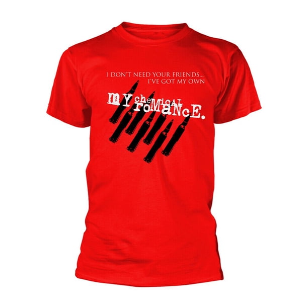 My Chemical Romance - Camiseta Friends para Adultos Unisex (Rojo)