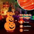 thumbnail image 6 of Costway 5 FT Lighted Halloween Decorations Collapsible Stacked Pumpkins with Witch Hat, 6 of 10