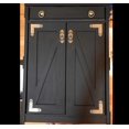 thumbnail image 4 of 1 par de tiradores de puerta doble YONGSHENG estilo casa de campo Vintage para armario herrajes de madera latón antiguo tamaño grande 3,94 x 1,26, 4 of 5