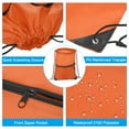 thumbnail image 4 of REGALWOVEN Polyester Drawstring Bag Gym Cinch Sack with Zipper Pocket for Men Women Orange, 4 of 7