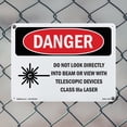 thumbnail image 4 of Do Not Look Directly Into Class IIIb Laser OSHA Danger Rigid Plastic Sign 14 Inch x 10 Inch - 5 Pack, 4 of 8