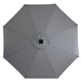 thumbnail image 4 of Northlight 9ft Solar Lighted Outdoor Patio Market Umbrella with Hand Crank and Tilt Gray, 4 of 8