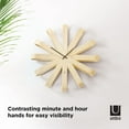 thumbnail image 3 of Umbra Ribbonwood Wall Clock,Natural, 3 of 6