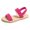 Red, variant on IUJSOY Womens Sandals Casual Flats Elastic Strap Braided Beach Shoes Lightweight Summer Shoes