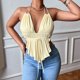 thumbnail image 4 of Camiseta Sin Mangas Para Mujer Tops Sin Mangas Blusa Casual Moda Causal Cuello en V Sólido Bandge Odeerbi ODB160386, 4 of 9