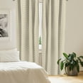 thumbnail image 2 of Ambesonne Beige 4-Panel Curtains, 3 Dimensional Stripes, 56"x84", Ivory Beige, 2 of 5
