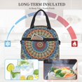 thumbnail image 4 of Uemuo Round Mandala Printed Lunch Bag Lunch Box Reusable Insulated Lunch Tote Bag, Leakproof Thermal Cooler Sack Food Handbags Case High Capacity, 4 of 5