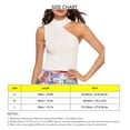 thumbnail image 6 of Women Summer Top Knitted One Shoulder Choker Neck Off Shoulder Sleeveless Slim Fitted Jacket Top White L, 6 of 6