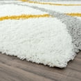 thumbnail image 4 of Uptown Shag Contemporary Shag Thick White and Gold Indoor Area Rug, 6.7' x 9', 4 of 7