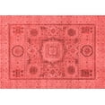 thumbnail image 1 of Ahgly Company Machine Washable Indoor Rectangle Abstract Red Modern Area Rugs, 2' x 4', 1 of 4