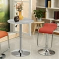 thumbnail image 4 of Topeakmart Height Adjustable Round Pub Table 360° Swivel Counter Bar Tables Bistro Tall Cocktail MDF Top, Grey, 4 of 7
