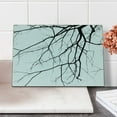 thumbnail image 2 of Black and White Cutting Board, Macro Leafless Winter Tree Branches Idyllic Twigs of Oak Nature Print, Decorative Tempered Glass Cutting and Serving Board, Small Size, Black and White, by Ambesonne, 2 of 5