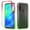 Red/Green, variant on Moto G Power Case, KAESAR Full-Body Rugged Ultra Transparency Hybrid Protective Case With Built-in Screen Protector for Moto G Power 2020 (Red/Green)