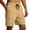 Beige, variant on Men's Casual Stretch Cargo Shorts - Classic Drawstring Elastic Waist Relaxed Fit Work Shorts with Multiple Pockets(Bronze/M)