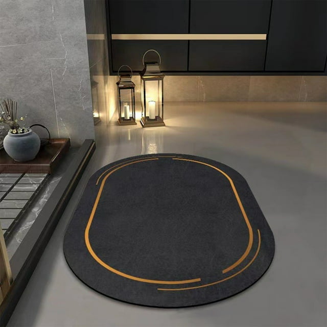 Bath Mat Bathroom Mat Rug Non Slip Super Absorbent Stain Proof Dry Thin Bathroom Rug Bath Mats For Bathroom Floor Bathtub Vanity Bathmat Bath Rug Easy Car