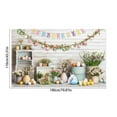 thumbnail image 2 of Eoozwa Easter Photo Backdrop Fabric Spring Wreath Fence Design for Party Photography Background Holiday Event Decor Washable Polyester Cloth, 2 of 6