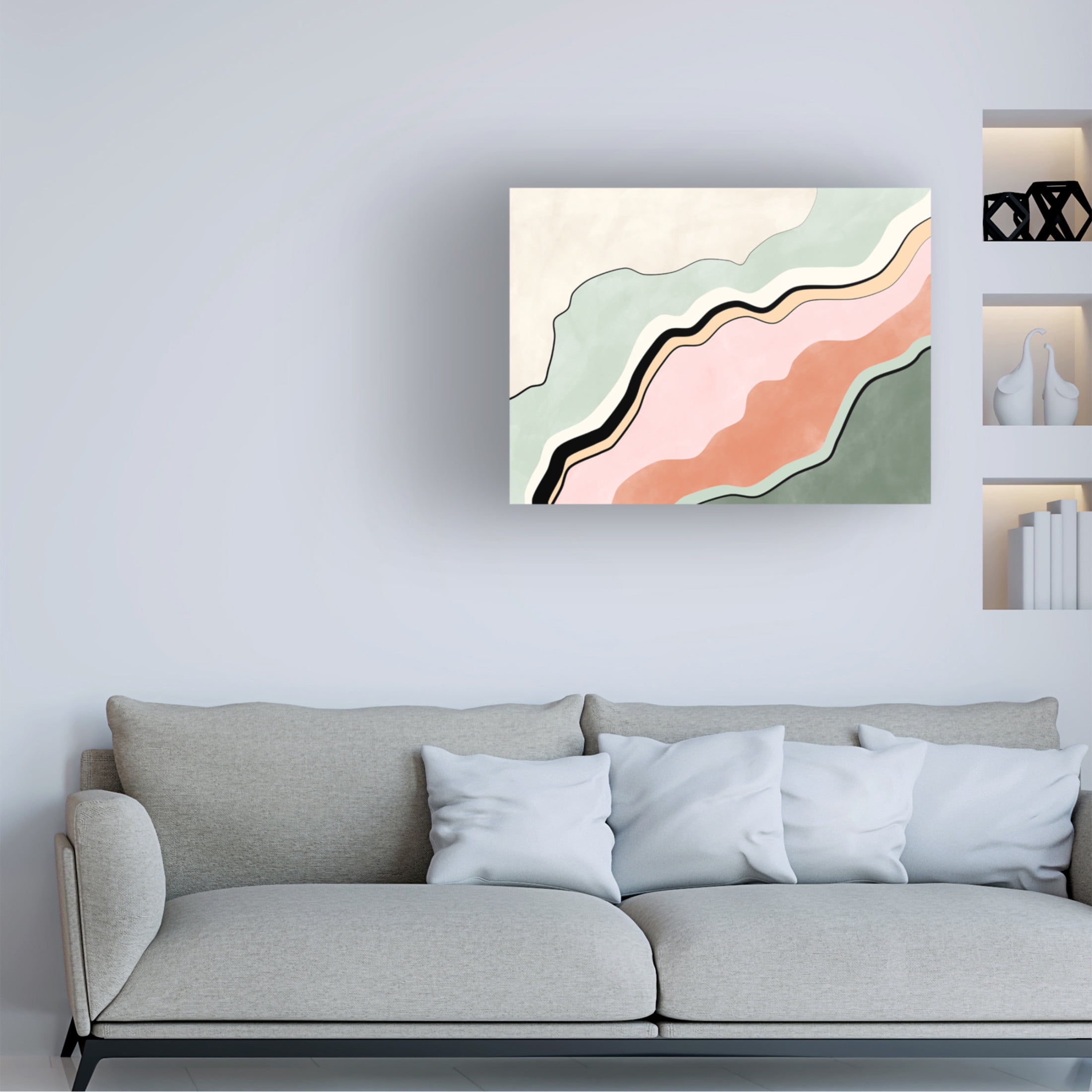 Trademark Fine Art Elena Ristova Pinkgreen38 Canvas Wall Art