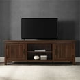 thumbnail image 2 of Pemberly Row 70" Modern Farmhouse Wood TV Stand in Dark Walnut, 2 of 6