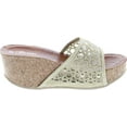 thumbnail image 6 of Forever Womens Cork Wedge Open Toe Rhinestone Embellished Sandals, 6 of 7