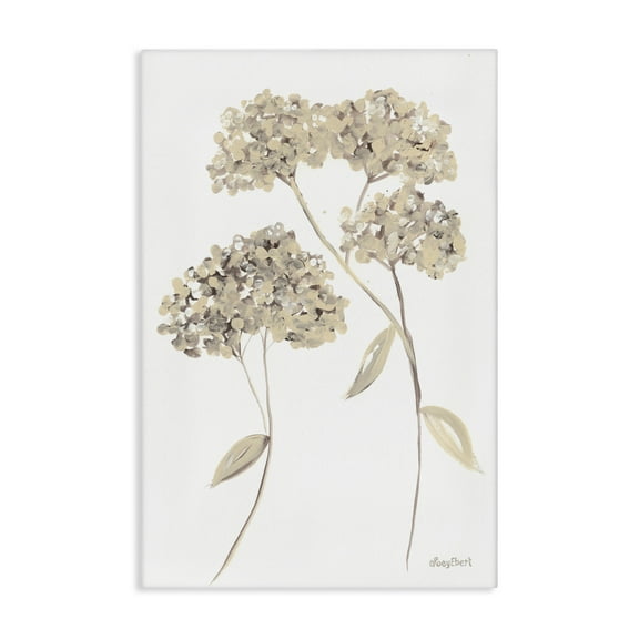 Stupell Industries Soft Geranium Florets Botanical & Floral Painting Gallery Wrapped Canvas Art Print Wall Art, 16 x 24