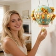 thumbnail image 6 of Hot Air Balloon Sun Catcher - Stained Glass Style Acrylic Hanging Decor - Outdoor/Indoor Waterproof Ornament for Windows, Garden & Patio - Colorful Light Catcher Gift, 2D, 6 of 6