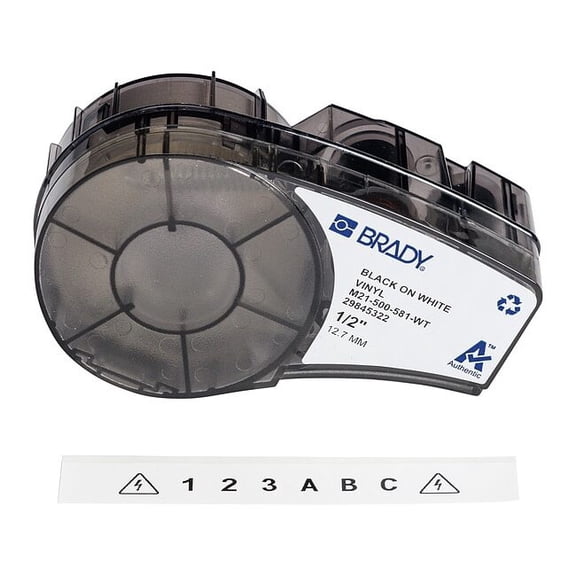 Repositionable Multi-Purpose Vinyl Labels for Brady M210 and M211, 0.5in