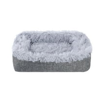 Moocorvic Large Soft Pet Bed for Cat or Dog, Rectangle, 24x20 Inch(Gray)