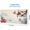 thumbnail image 3 of Japanese Cherry Blossom Gaming Mouse Pad, Extended Large Mouse Mat Desk Pad, Stitched Edges Mousepad, 3mm Thick Long Non-Slip Rubber Base Mice Pad, 31.5 X 11.8 Inch, 3 of 6