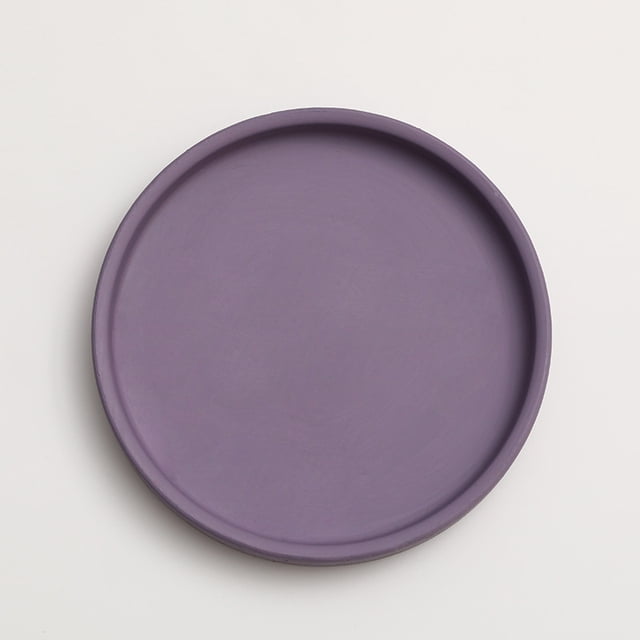 Ceramic round flower pot water tray decoration Morandi pigment burning base thickened cushion water storage tray