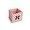 🍒 Pink_New#388, variant on Quilted Polka Dot Fabric Storage Bin with Bow and Heart Stitching, Foldable Small Organizer Cube for Desktop Cosmetics and Sundries, Multicolor