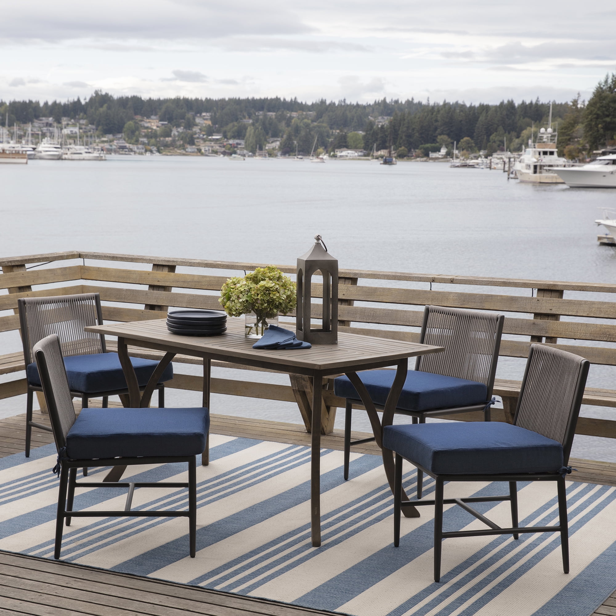 ARDEN Oceantex Outdoor Seat Cushion 21 x 21, Ocean Blue
