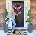 thumbnail image 2 of AZXY Patriotic Independence Day Wreath for Front Door, 4th of July Eagle Door Wreath with Bow, Red White Blue Mesh Wreath, Patriotic Decorations for Outdoor Home Wall, 2 of 7