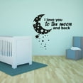 thumbnail image 3 of To The Moon and Back Stars Life Love Quotes Quote Wall Sticker Art Decals for Girls Boys Room Bedroom Nursery Kindergarten House Fun Home Decor Stickers Wall Art Vinyl Decoration Size (18x20 inch), 3 of 3