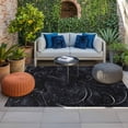 thumbnail image 2 of Black Outdoor Rug for Patio/Deck/Porch, Non-Slip Large Area Rug 3 x 5 Ft, Modern Abstract Dot Starry Night Aesthetics Indoor Outdoor Rugs Washable Area Rugs, Reversible Camping Rug Carpet Runner, 2 of 8
