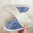 thumbnail image 5 of Chririnla Puppy Paw Fuzzy Slippers Women Closed Toe Non-Slip Purple Plush Slippers Men Indoor Slippers with Fur Edges House Shoes for Winter Bedroom, 5 of 7