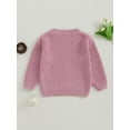 thumbnail image 4 of Suealasg Toddler Girls Fall Winter Sweaters 6M 1T 2T 3T Long Sleeve Flower Embroidery Knitwear Pullovers Tops Autumn Clothes for Baby Girls, 4 of 7