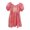 Pink, variant on Mercatoo Toddler Girls Summer Dress Puff Sleeve Ruffle Smocked Square Neck Midi Dress Summer Girls Beach Sundress