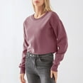 thumbnail image 4 of Baberdicy Sweatshirt for Women, Women Cropped Sweatshirt Long Sleeves Pullover Fleece Crop Tops Pullover Sweaters for Women, 4 of 8