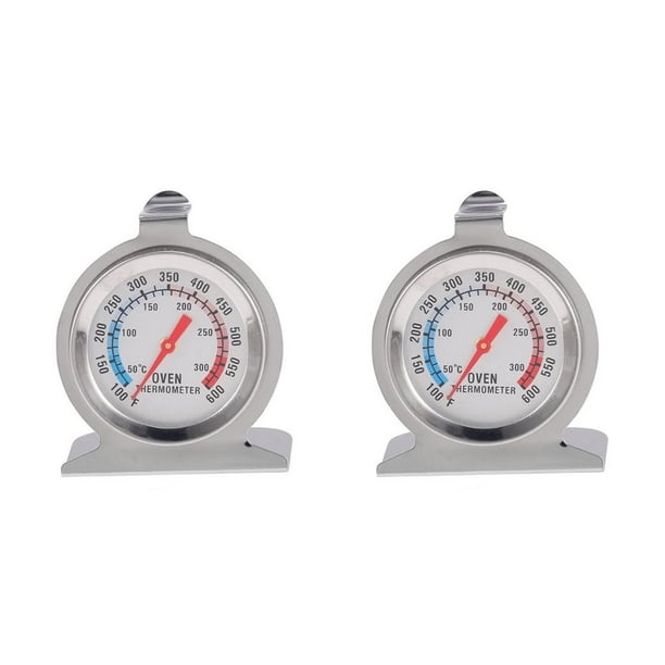 Inteprter Oven Food Meat Grill Stand Gadgets Gauge Cooking Meter Temperature Kitchen Barbecue Measurement Tester Up plata 6.5*8*1.5 cm 2piezas Inteprter CBP059920