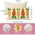 thumbnail image 2 of Easter Carrot Lumbar Decorative Throw Pillow Covers 12 x 20 Set of 2, Rectangular Polka Dots Outdoor Home Decor, Spring Plaid Stripes Couch Cushion Case, 2 of 6