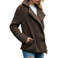 thumbnail image 3 of LilyLLL Womens Furry Sherpa Fleece Blazer Jacket Winter Warm Outwear Coat, 3 of 3