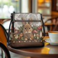 thumbnail image 3 of Tutolipy Bunny Mushroom Pattern Satchel Bag, Lightweight Purse Satchel PU Material Durable Shoulder Bag for Leisure Time Outings, 3 of 7